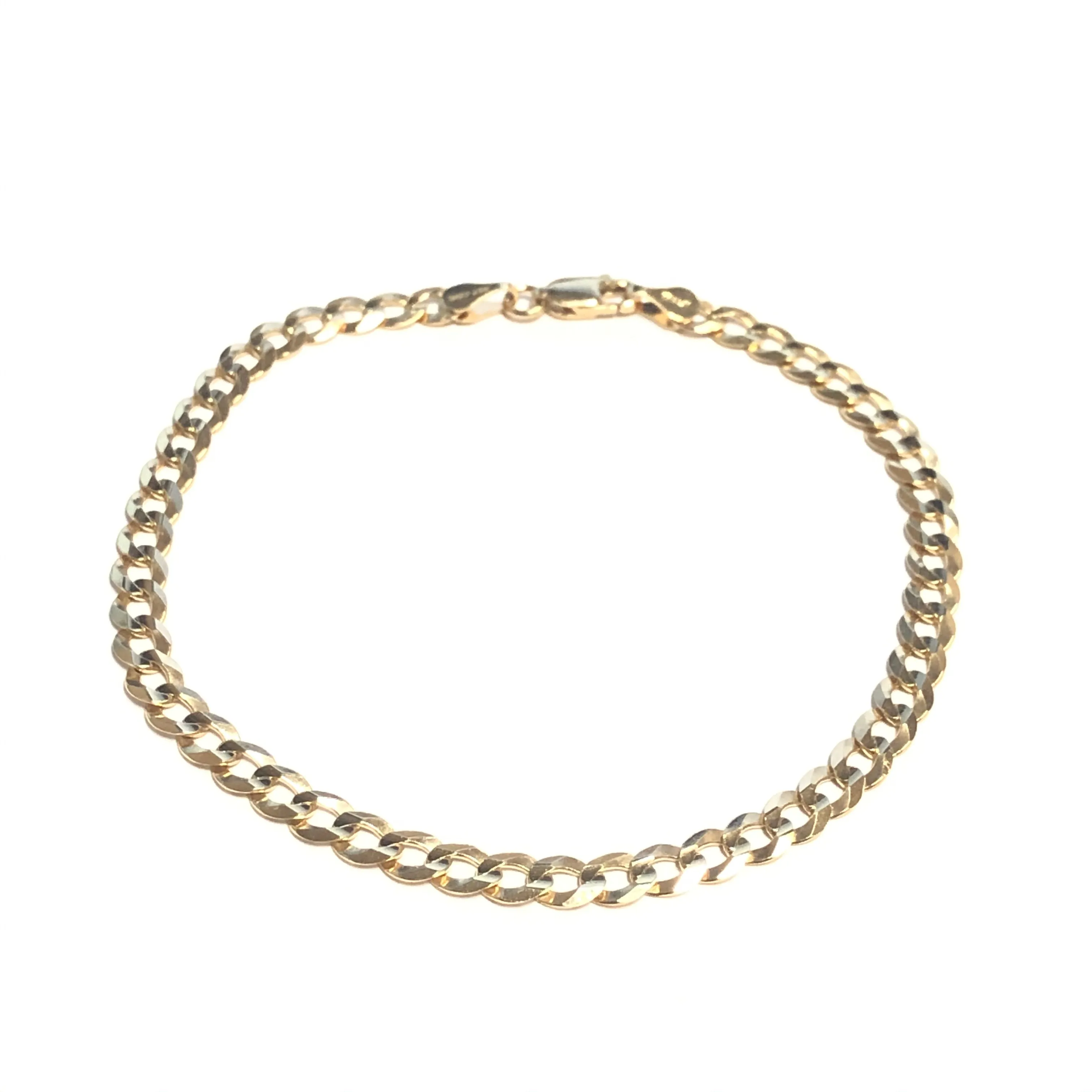 10K Yellow Gold (4.7mm) Gentle Curb Bracelet 8.5"