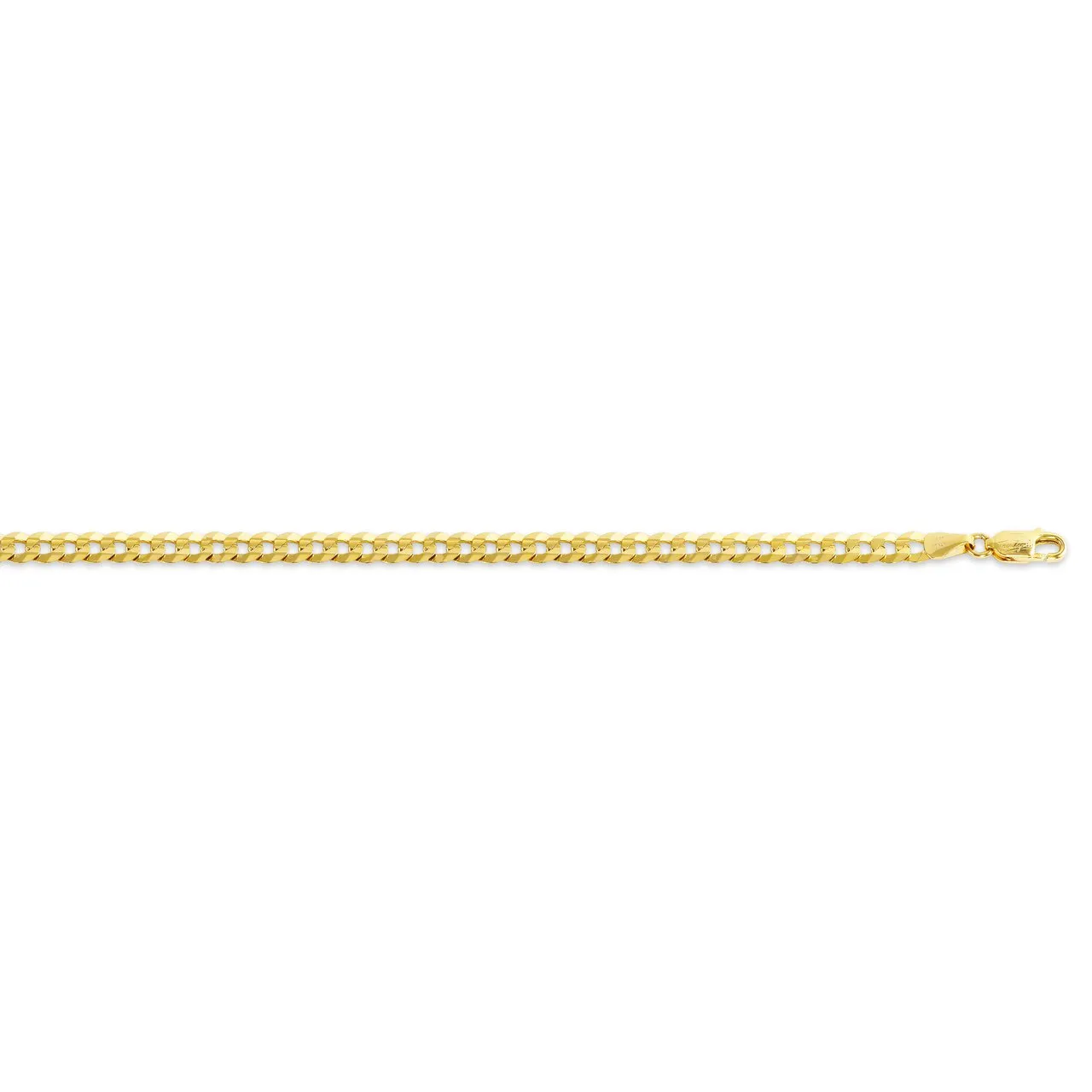 10K Yellow Gold (4.7mm) Gentle Curb Bracelet 8.5"