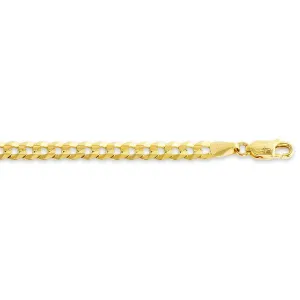 10K Yellow Gold (4.7mm) Gentle Curb Bracelet 8.5"
