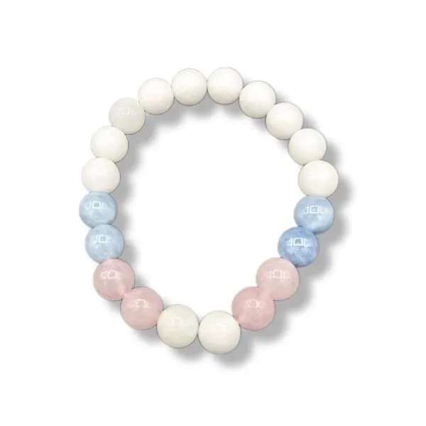 10mm Bracelet Rose Quartz & Agate