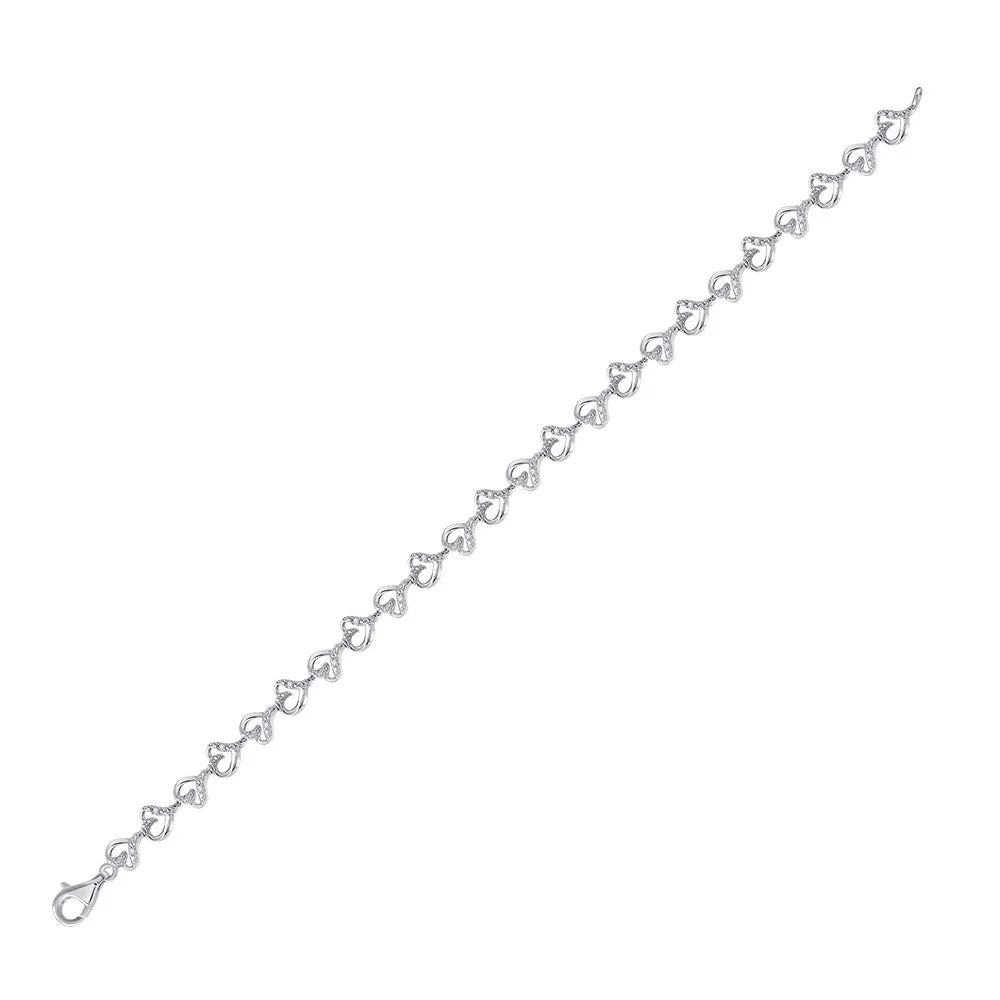 1/10CT-DIA HEART BRACELET