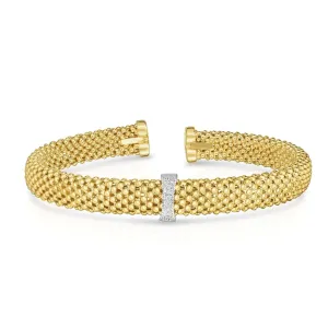 14K Gold & Diamond Prosecco Bangle