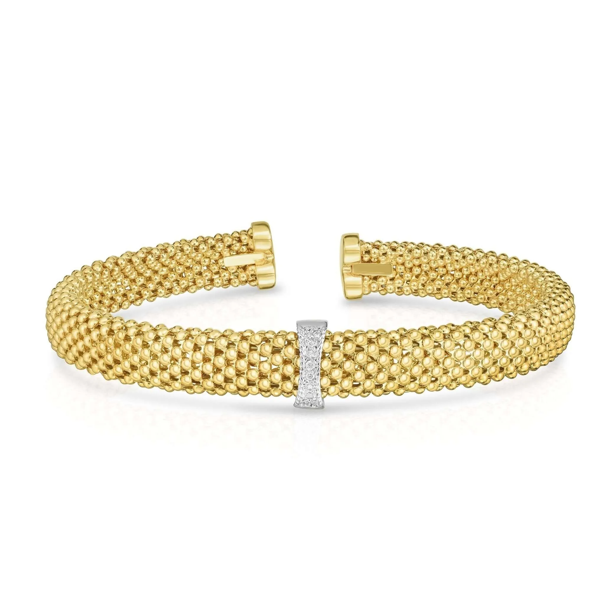 14K Gold & Diamond Prosecco Bangle