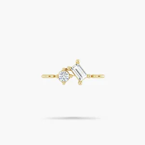 14K Yellow Gold Elegant Petite Natural Diamond Link Charm