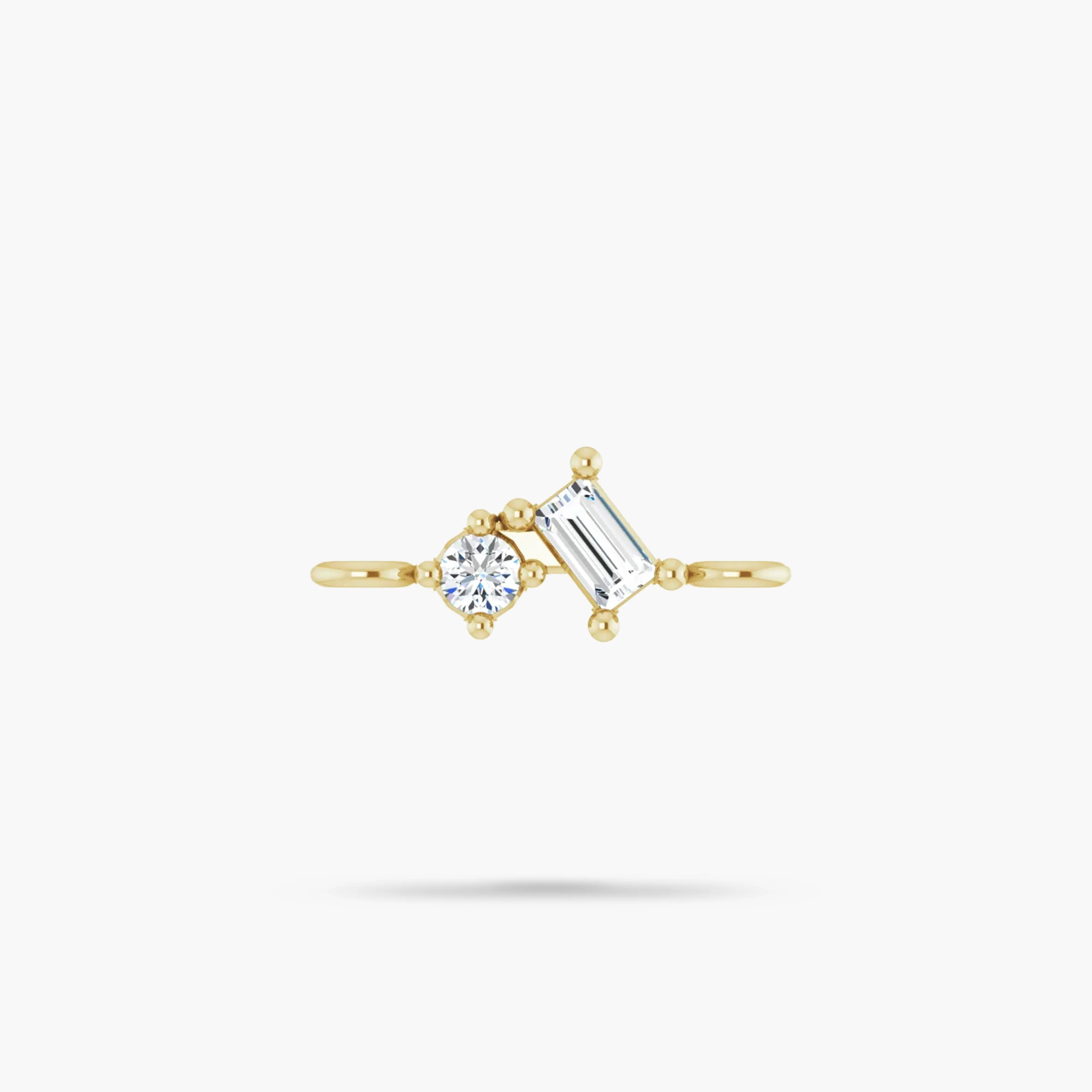 14K Yellow Gold Elegant Petite Natural Diamond Link Charm