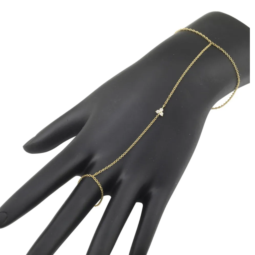 14KT Gold Diamond Finger Bracelet