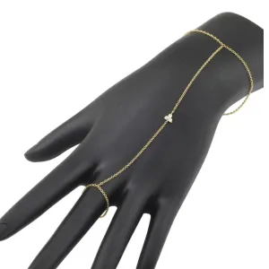 14KT Gold Diamond Finger Bracelet