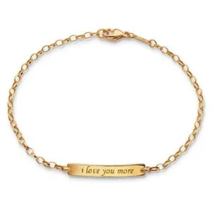 18K YELLOW GOLD "I LOVE YOU MORE" PETITE POESY BRACELET
