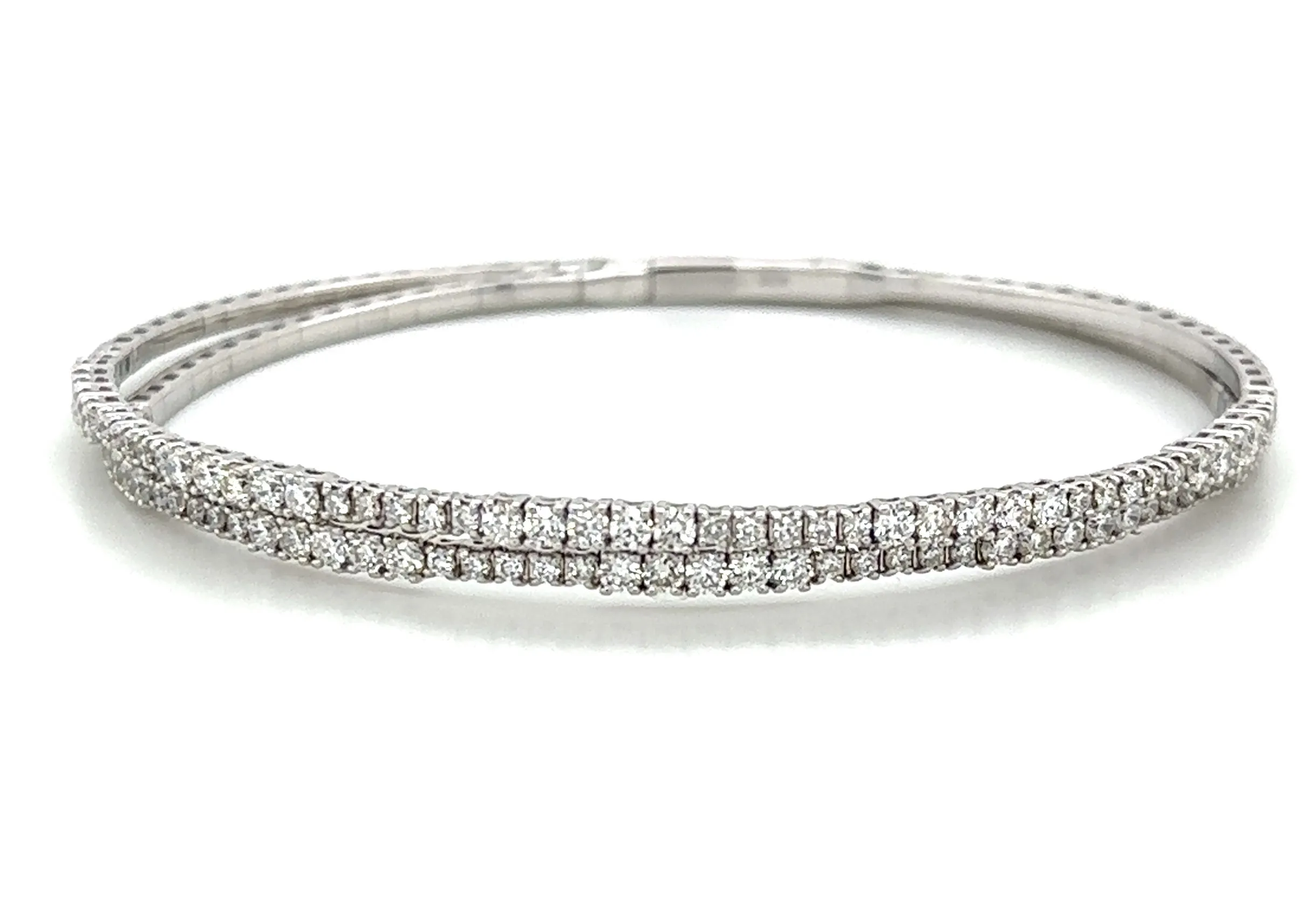 2.00ct tw Gradual Diamond Double Wrap Bangle Bracelet