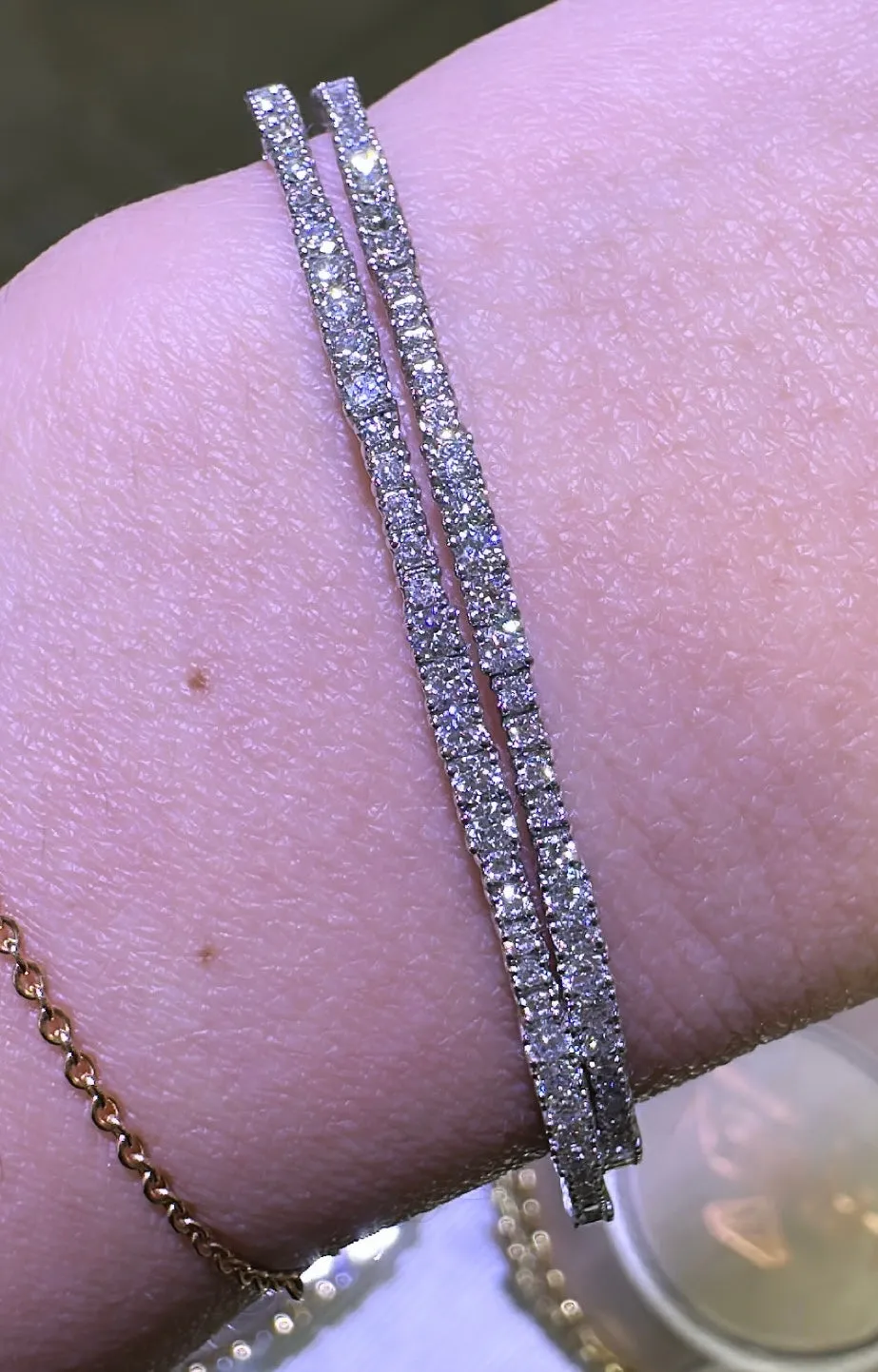 2.00ct tw Gradual Diamond Double Wrap Bangle Bracelet