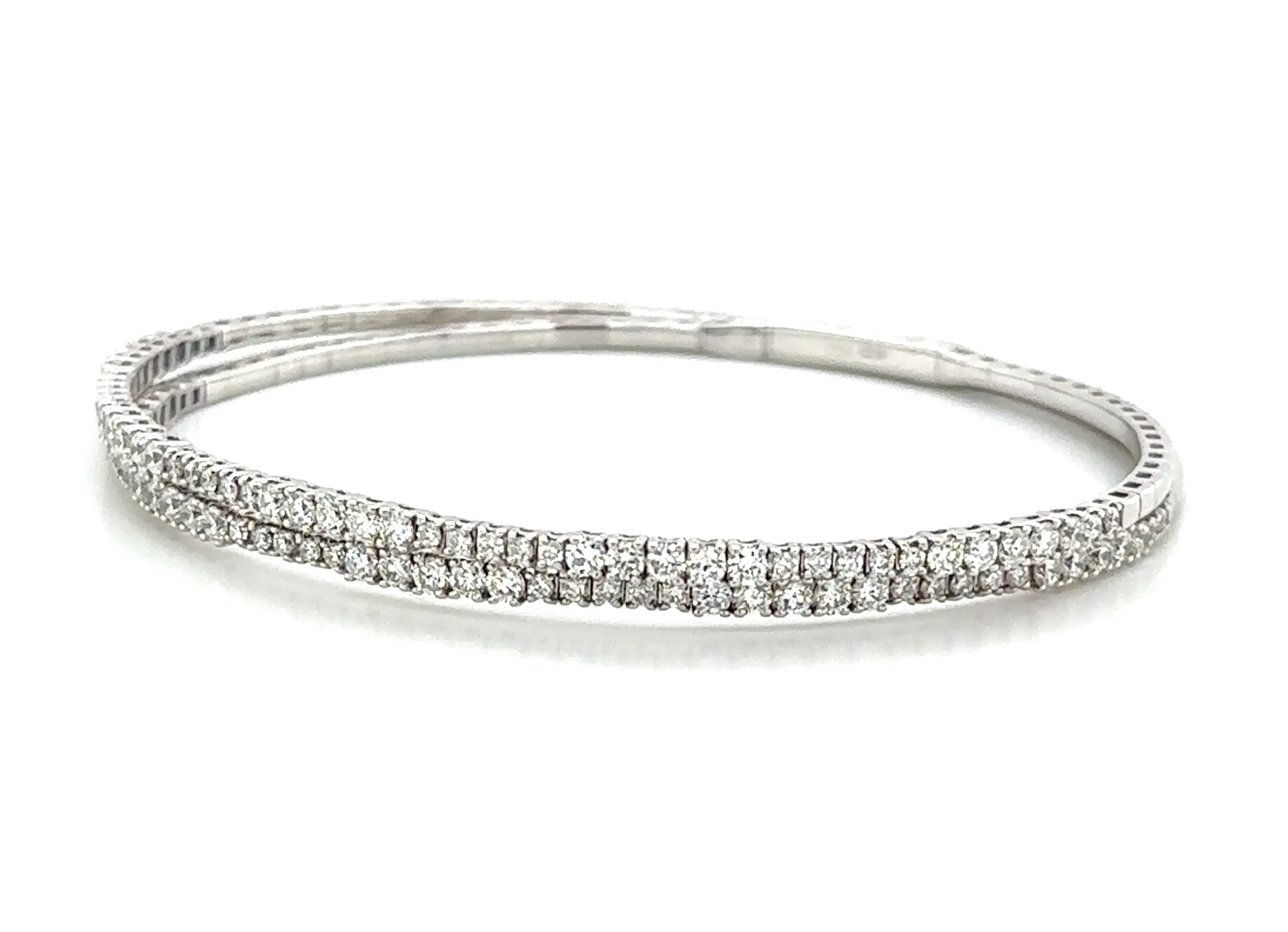 2.00ct tw Gradual Diamond Double Wrap Bangle Bracelet