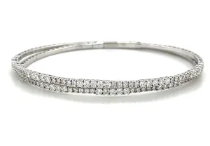 2.00ct tw Gradual Diamond Double Wrap Bangle Bracelet
