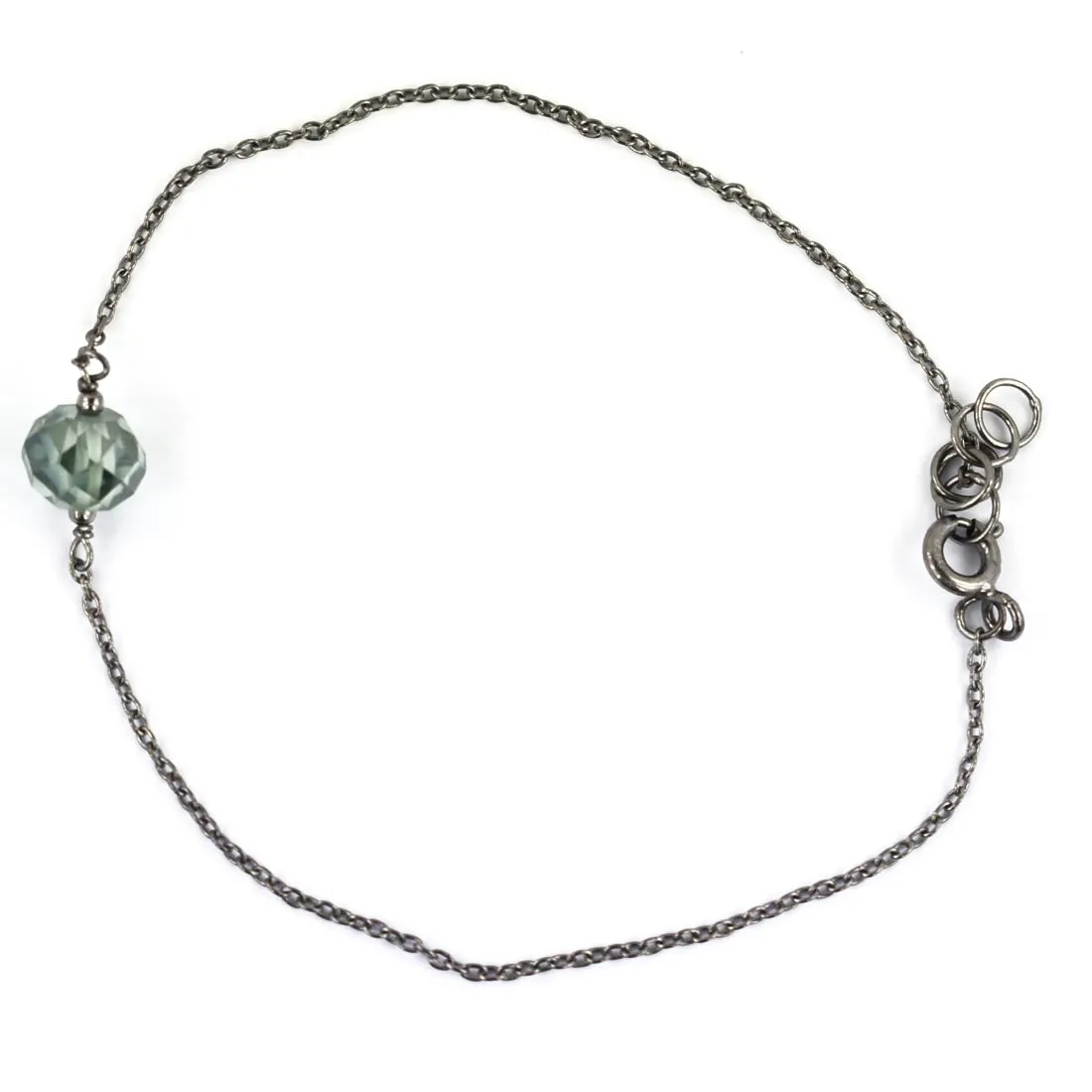 2.45 Ct Certified, Blue Diamond Chain Bracelet in Black Gold. Great Shine & Very Elegant