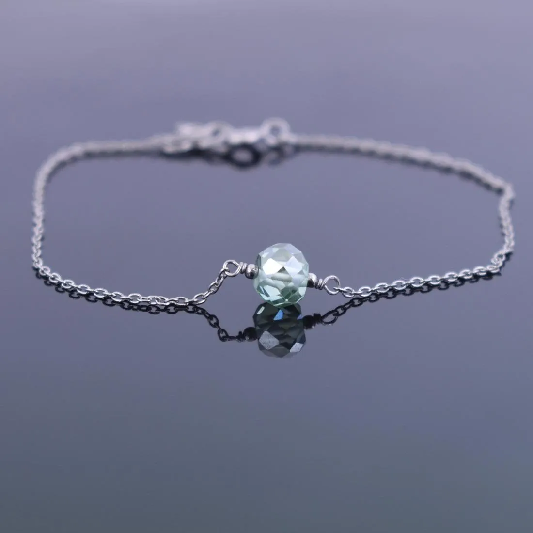 2.45 Ct Certified, Blue Diamond Chain Bracelet in Black Gold. Great Shine & Very Elegant