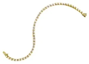 3.40 Carat Diamond Tennis Bracelet in 18 Karat Yellow Gold