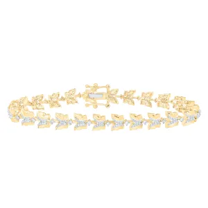 3/4CTW-DIA CN BUTTERFLY BRACELET(7 INCH)