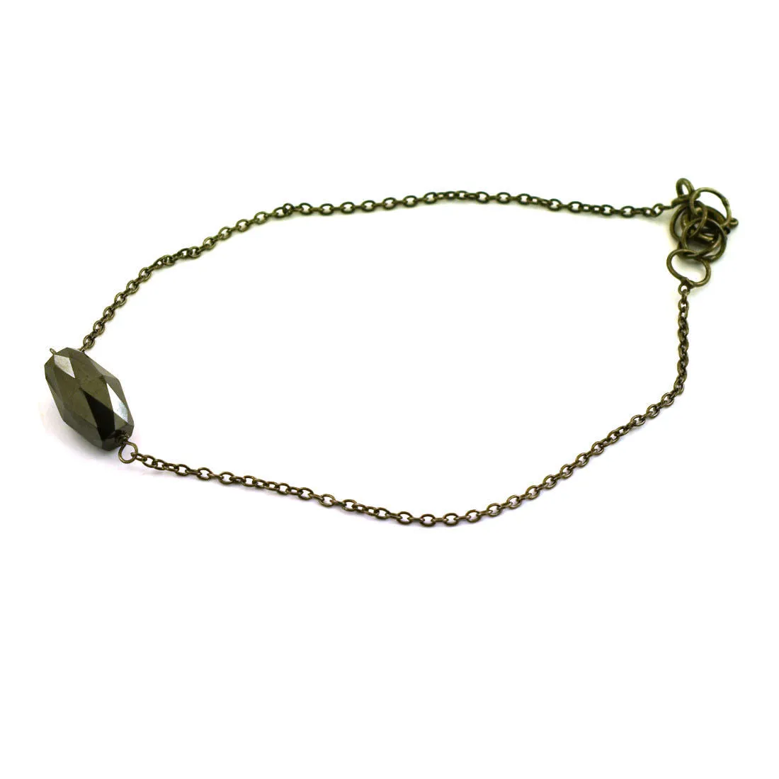 3.50 Ct Jet Black Diamond Sterling Silver Bracelet in Black Finish! AAA Certified, Drum Shape Bead
