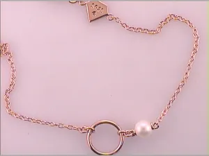 3/8CTW-DIA BRACELET-SMALL PEARL CHARM BRACELET