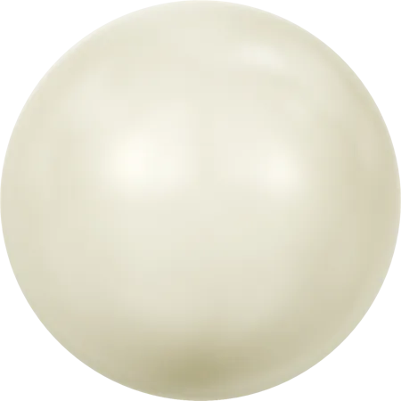 5818 Round Pearls (Half Drilled), Crystal Ivory Pearl (001 708)
