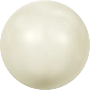 5818 Round Pearls (Half Drilled), Crystal Ivory Pearl (001 708)