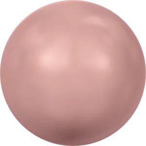 5818 Round Pearls (Half Drilled), Crystal Pink Coral Pearl (001 716)