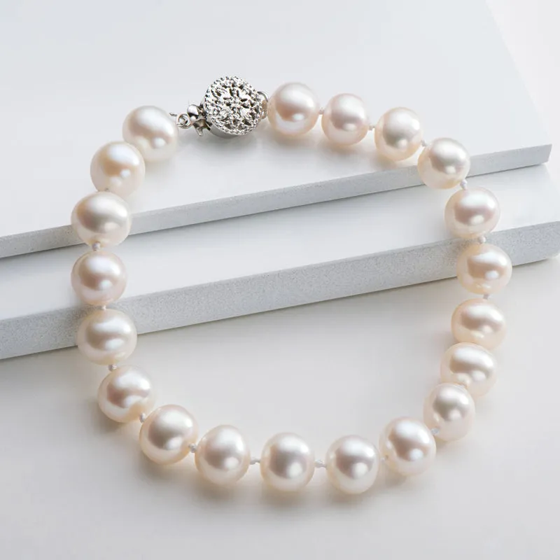 6-11mm White Freshwater Pearl Bracelet