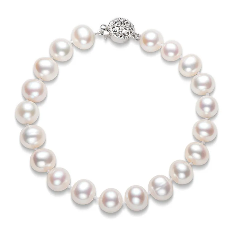 6-11mm White Freshwater Pearl Bracelet