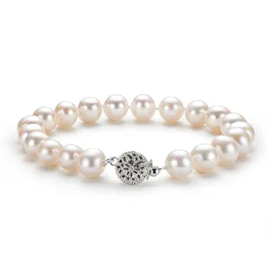 6-11mm White Freshwater Pearl Bracelet