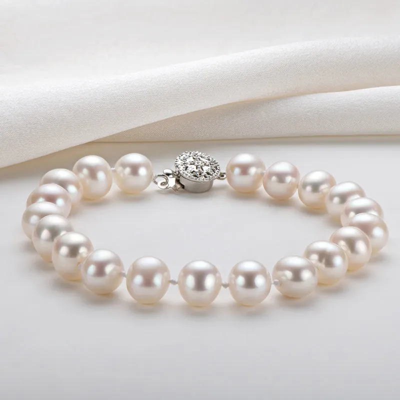 6-11mm White Freshwater Pearl Bracelet