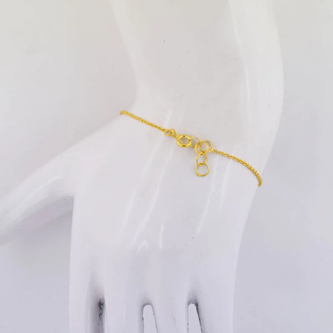 7 Carat Cube Shape Black Diamond Chain Bracelet in Yellow Finish, Great Brilliance & Luster