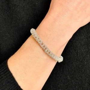 7.5" Handcrafted 925 Sterling Silver 7mm Bellezza Bracelet with Toggle Clasp