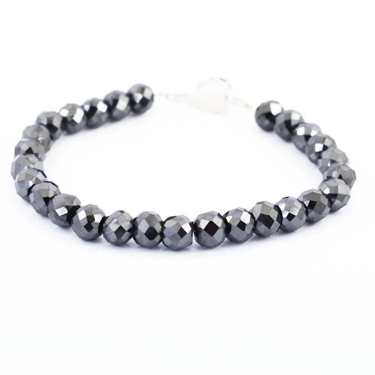 AAA Certified 7 mm Black Diamond Bracelet with 2 ct Solitaire Clasp! Amazing Collection & Great Shine