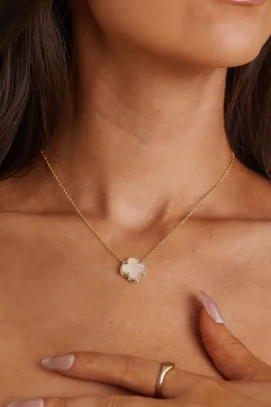 Abbott Mother of Pearl Clover Necklace