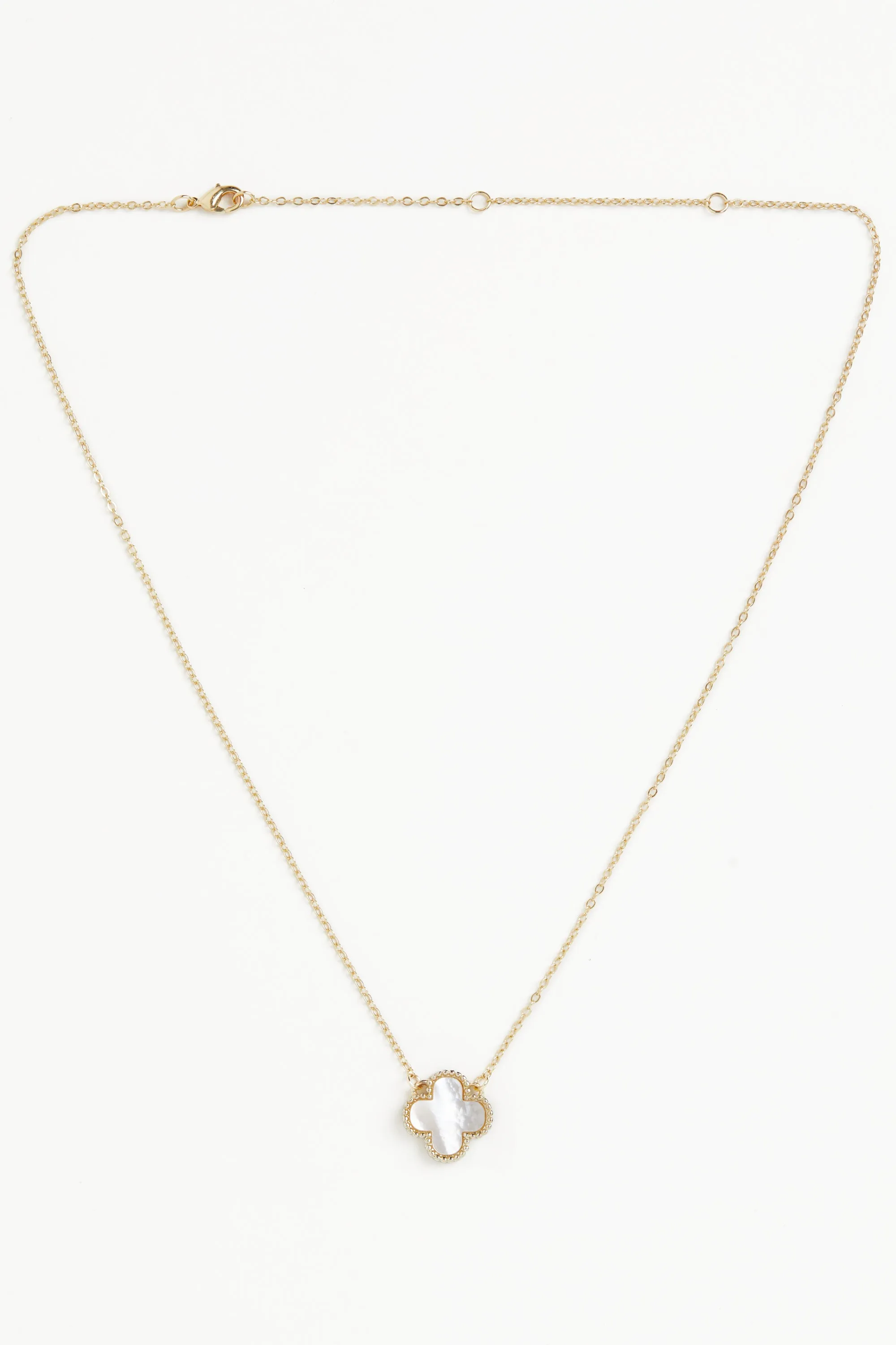 Abbott Mother of Pearl Clover Necklace