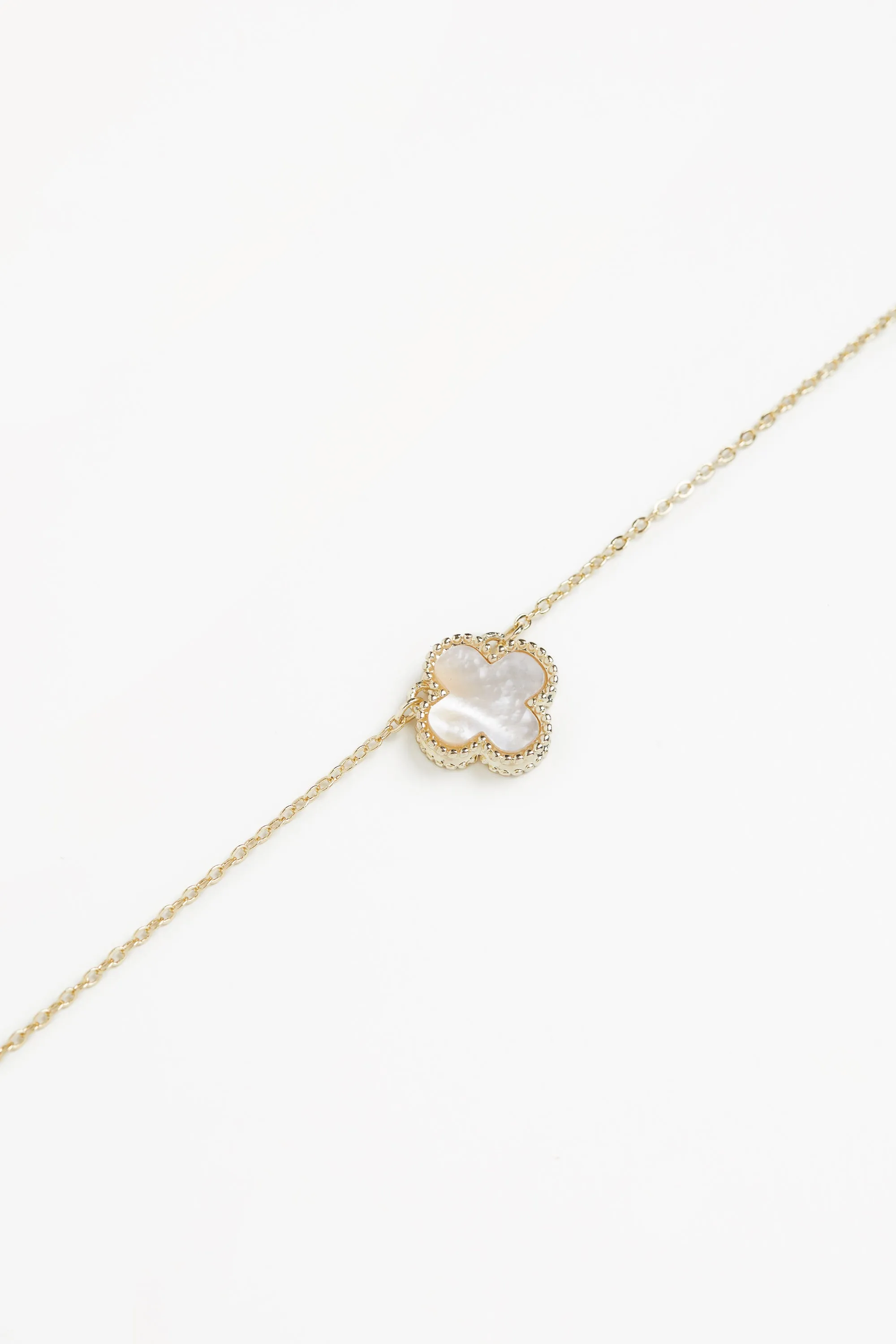 Abbott Mother of Pearl Clover Necklace