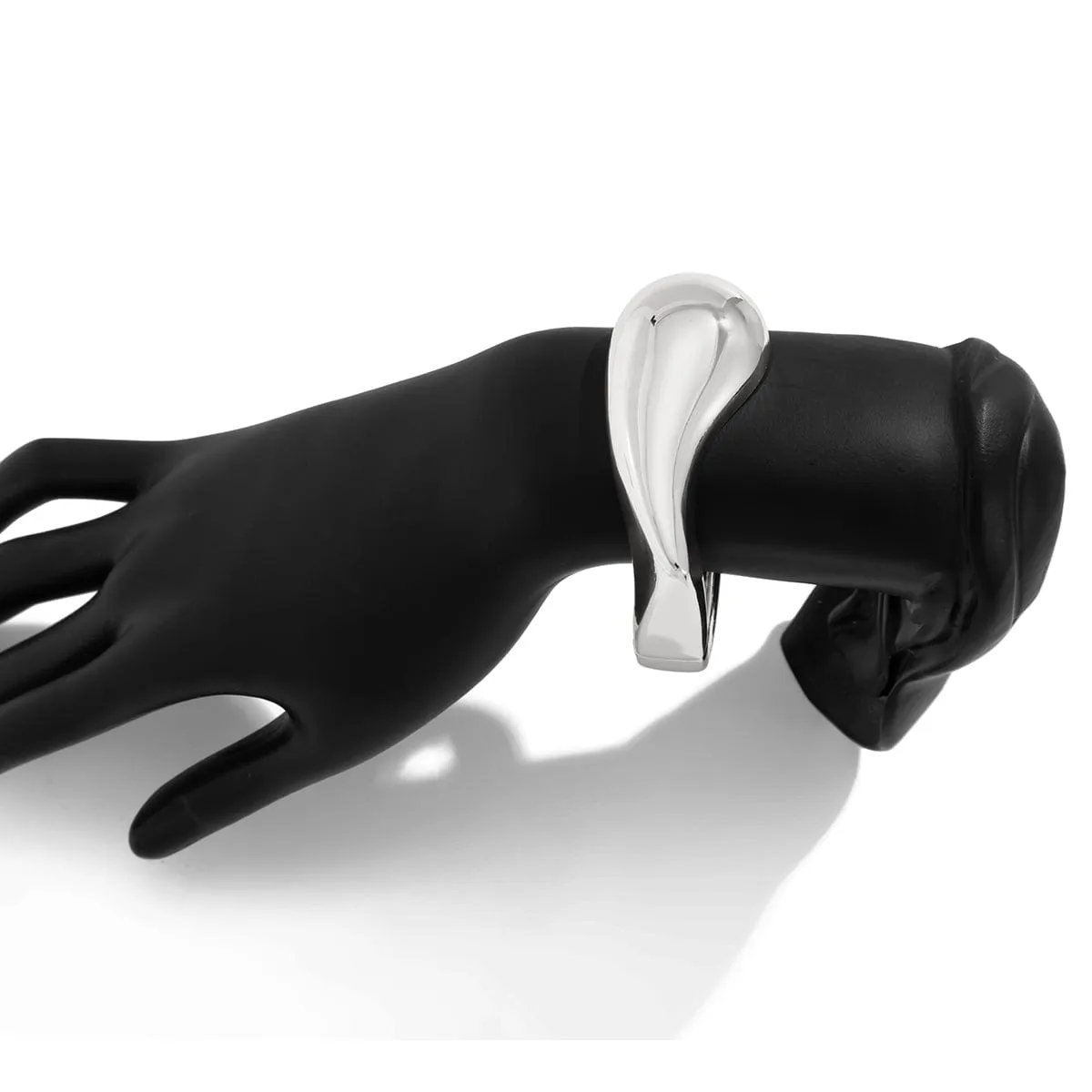 Abstract Liquid Flow Water Glossy Bangle Bracelet