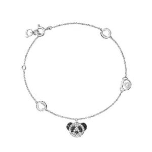 Adorable Panda Diamond Accent Chain Bracelet
