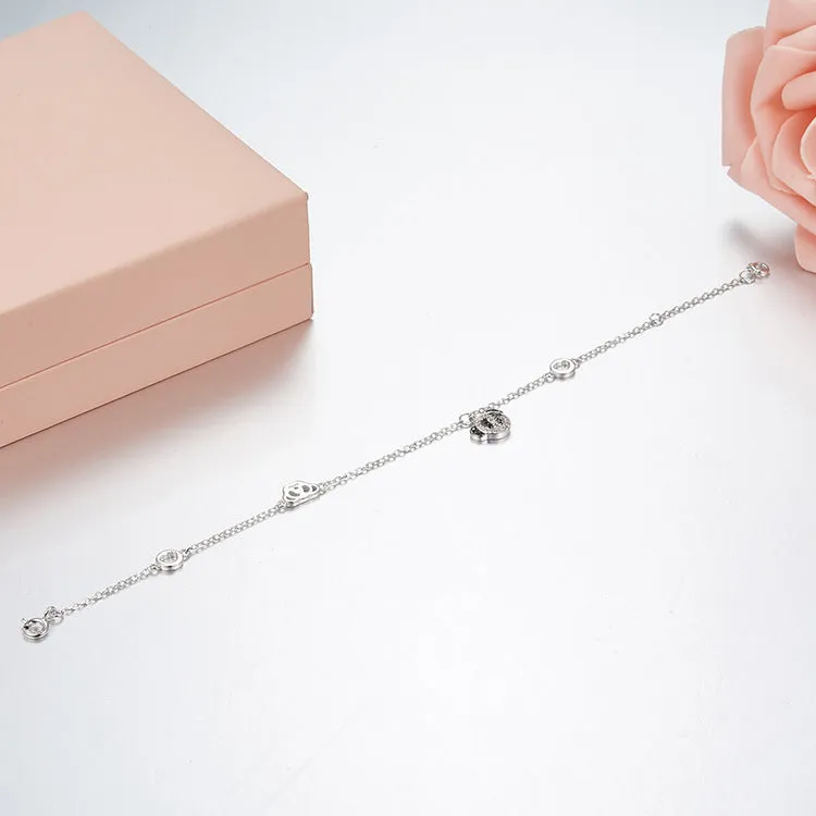 Adorable Panda Diamond Accent Chain Bracelet