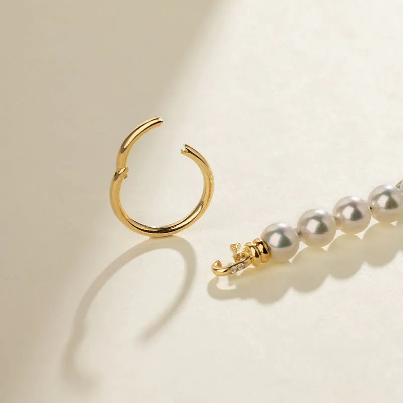 Akoya Saltwater Pearl 18K Gold Diamond Infinity Potential Bracelet
