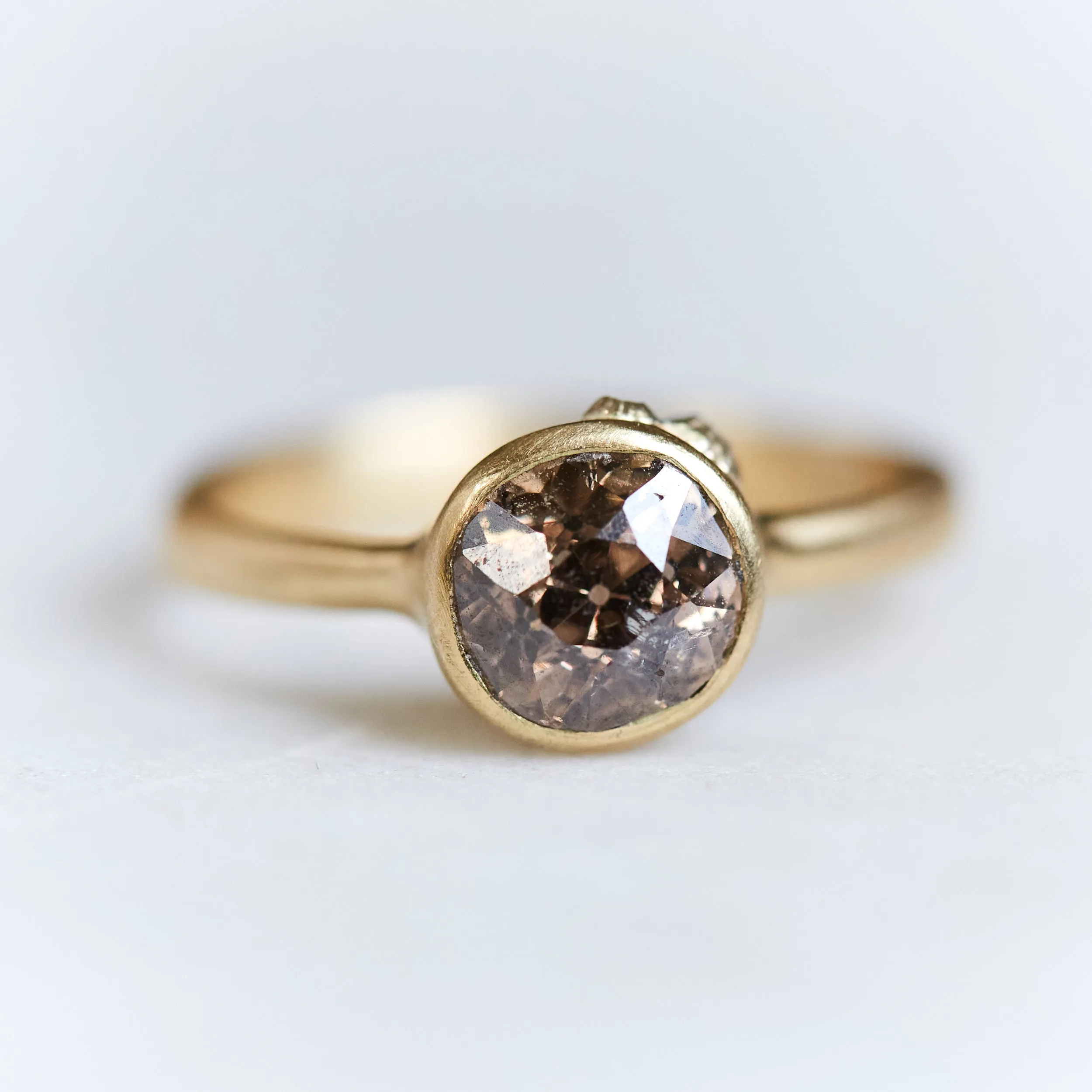 Algal Bloom Diamond Ruthie B. Ring with Barnacles