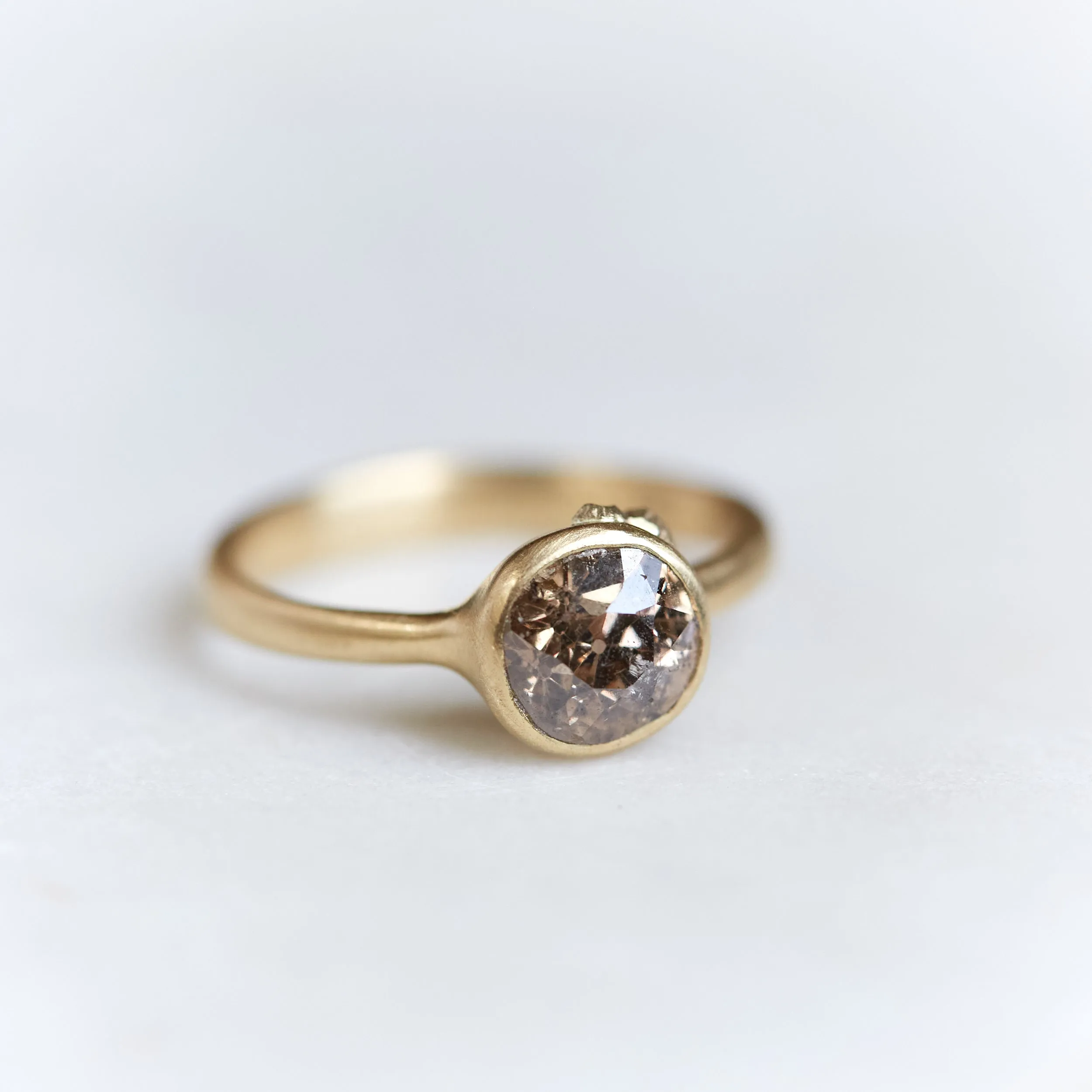Algal Bloom Diamond Ruthie B. Ring with Barnacles