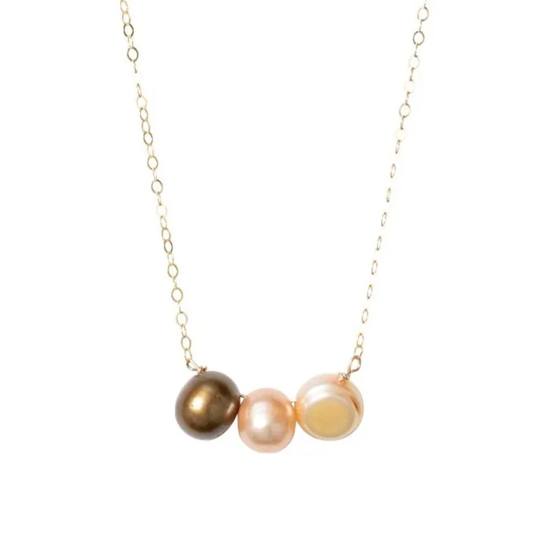 Alia Three Pearl Necklace