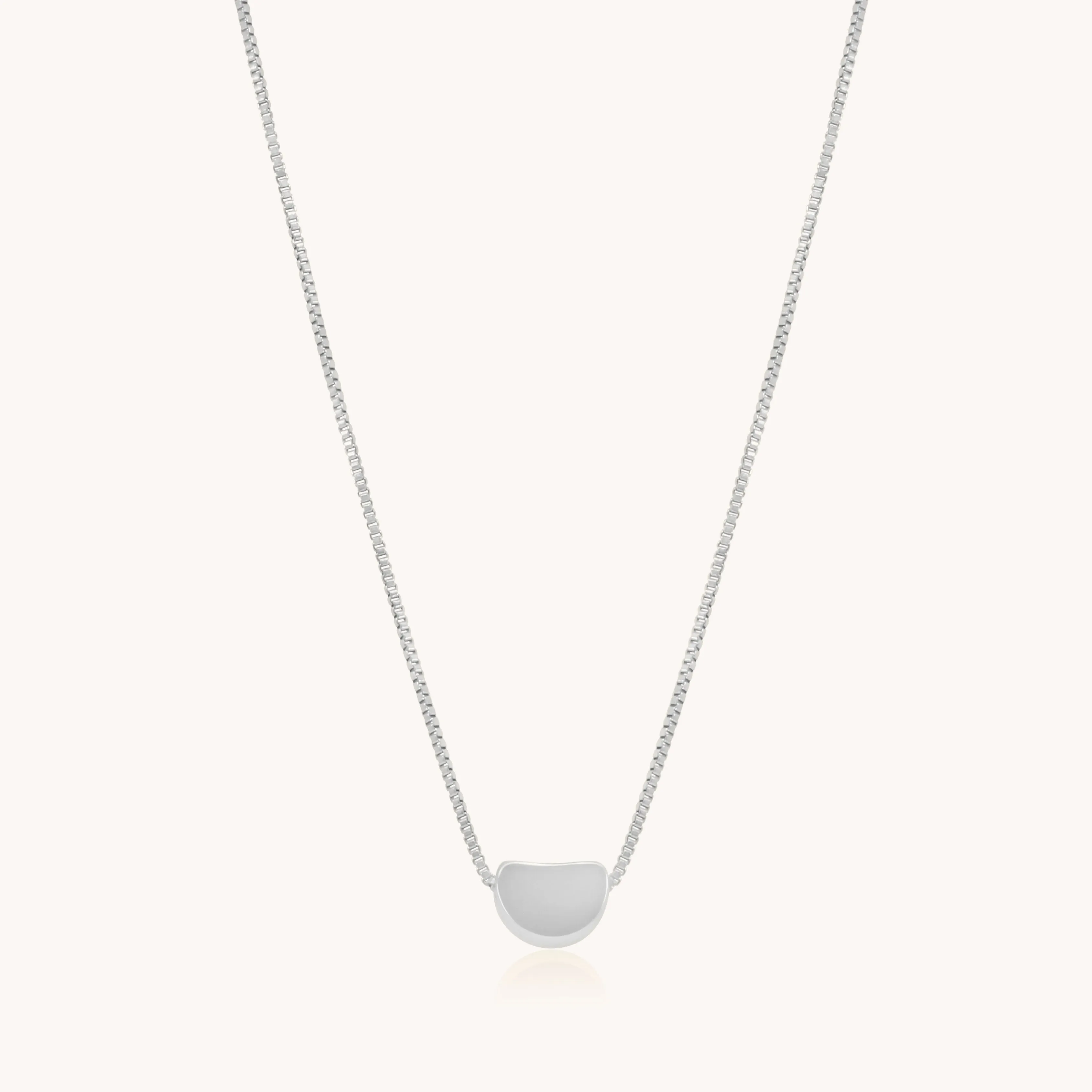 Amara Pebble Necklace, Silver