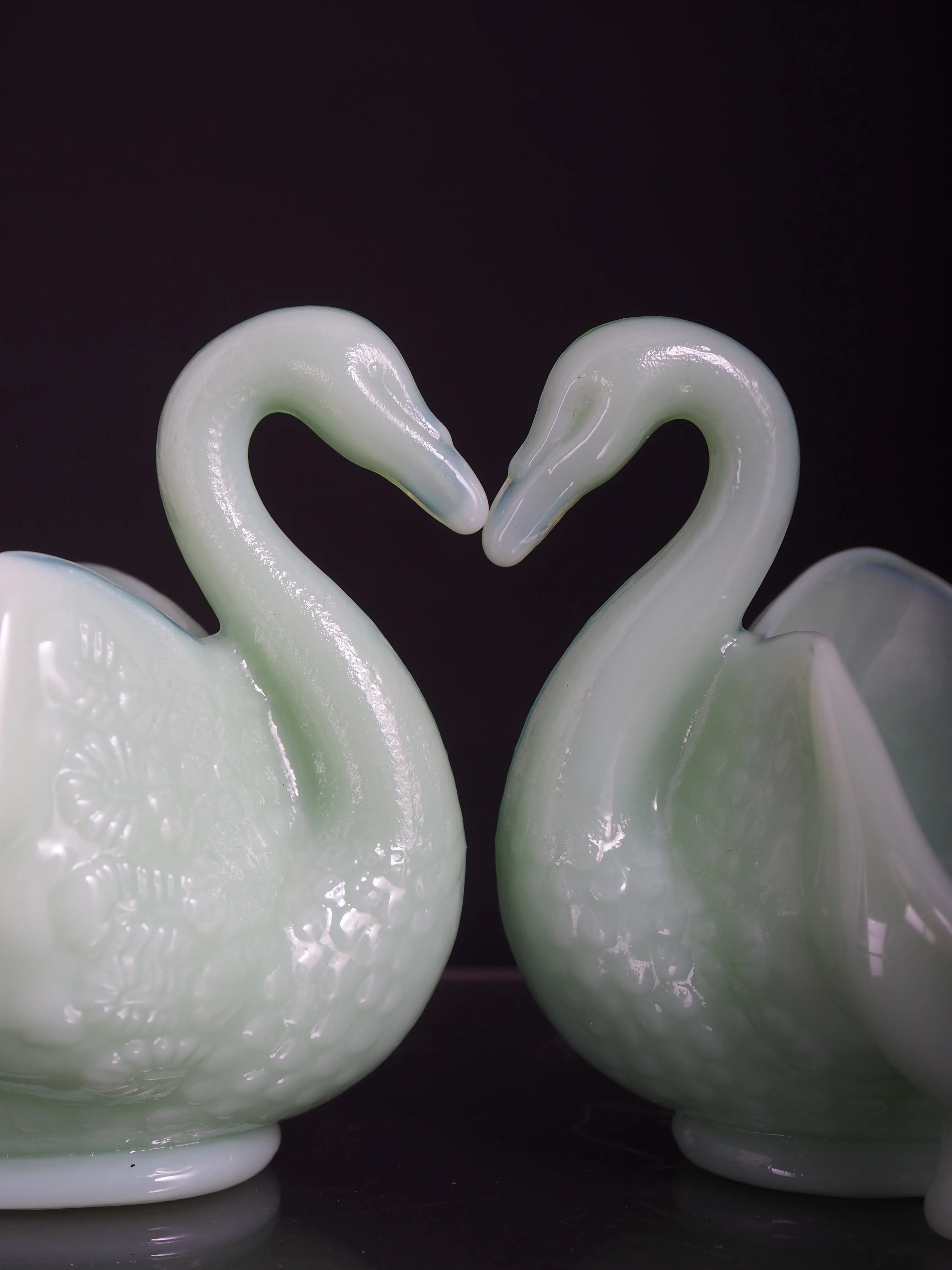 Amber Cowan - "Swans Dripping in Jade" Ashtray Set