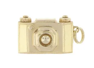 Antique Camera Charm in 18 Karat Yellow Gold