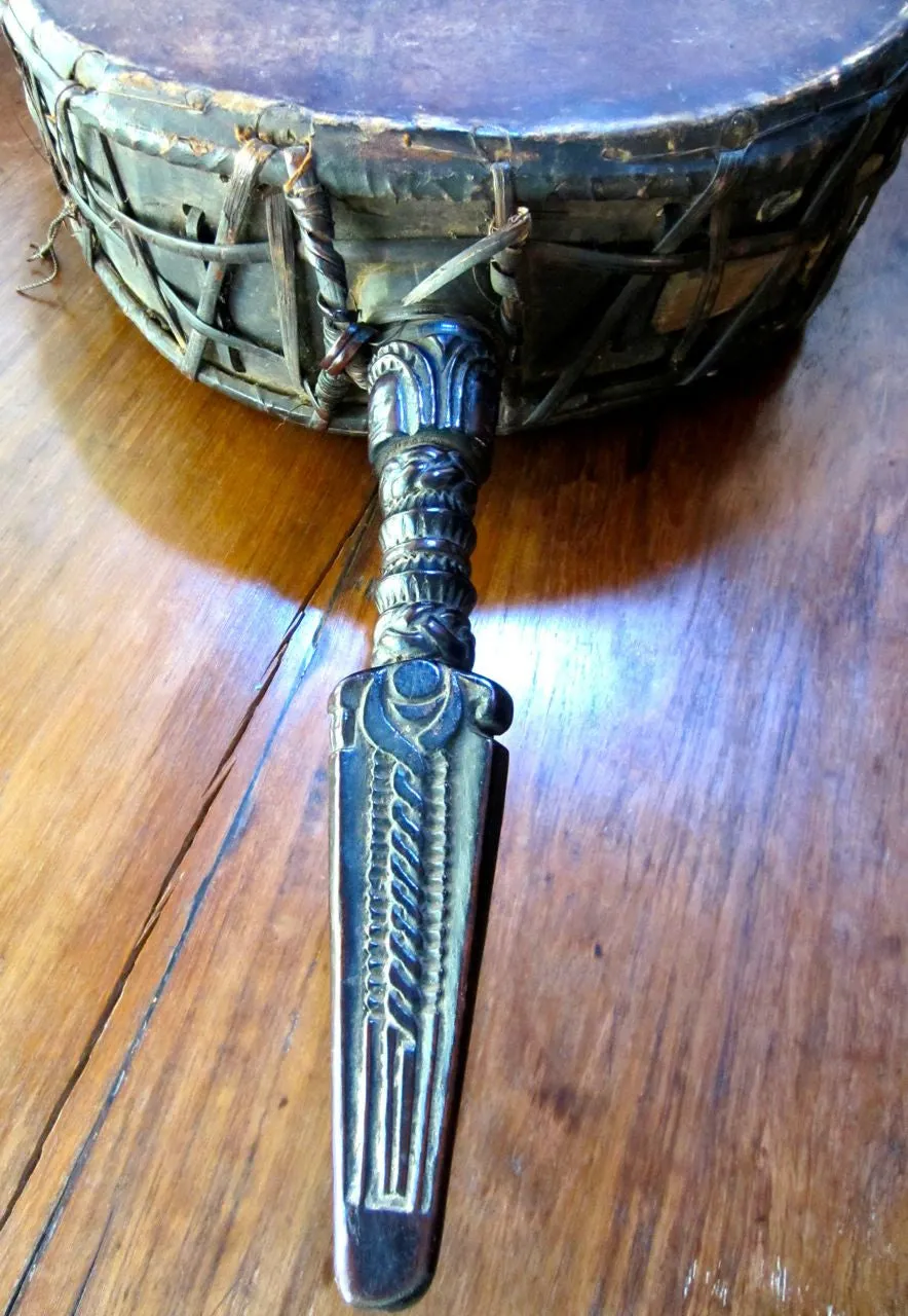 Antique Tamang Shaman's Drum from Nepal