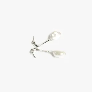Aqua Keshi Pearl Earrings