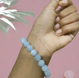Aquamarine stone Bracelet round
