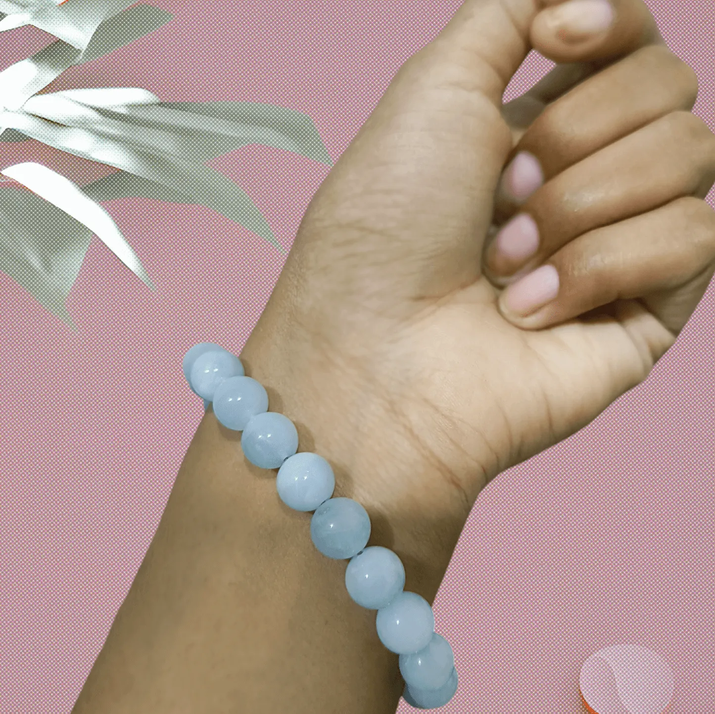 Aquamarine stone Bracelet round