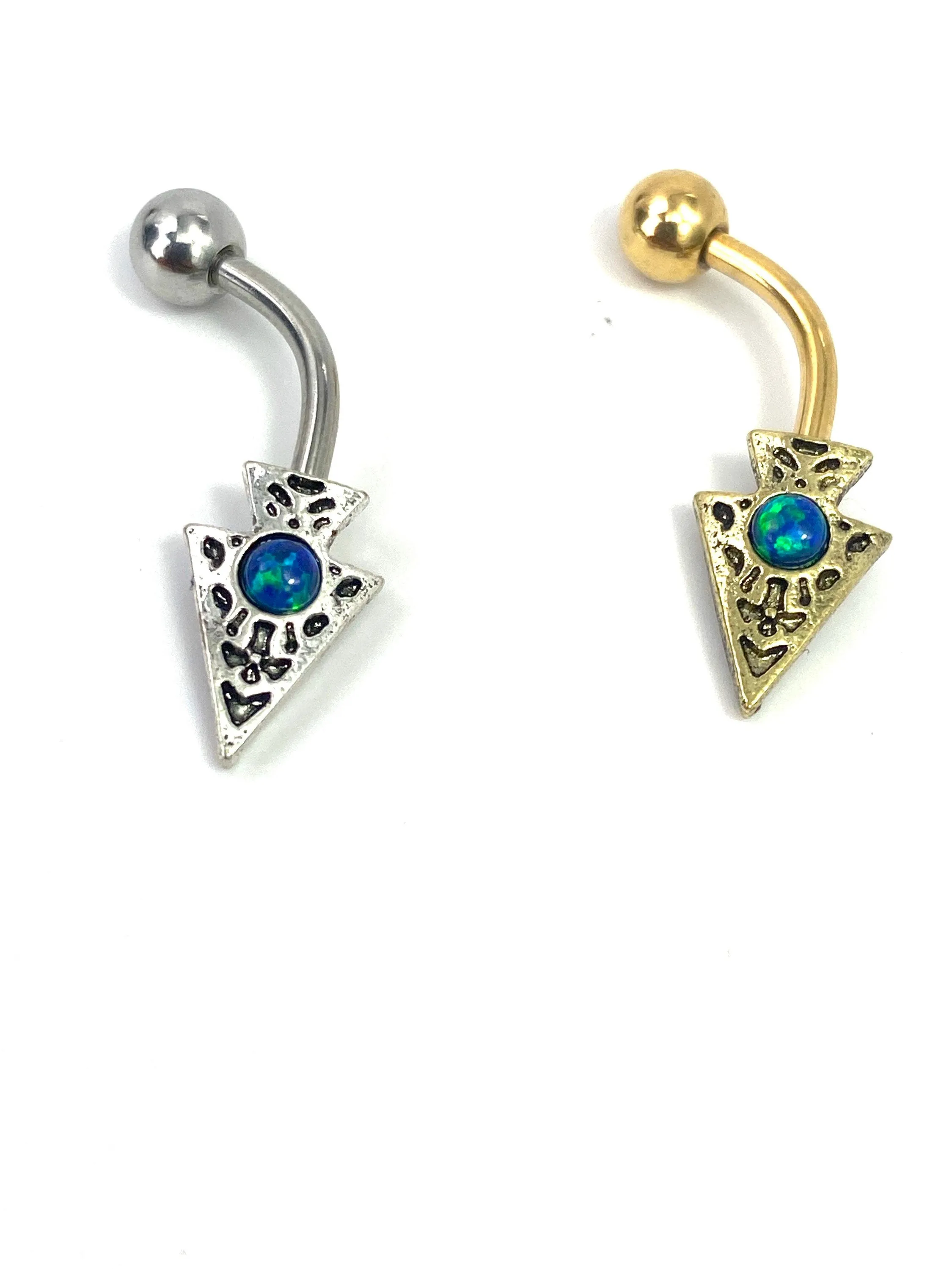 Arrow with small Gem , Belly Piercing SKU #NBR031